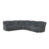 Redondo - Power 3 Piece Ssectional (2 Loveseats & Wedge) - Dark Gray