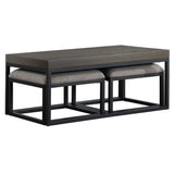 Yukon - Rectangle Nesting Table And Stool - Brown