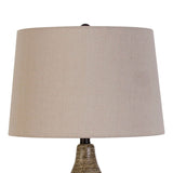 "Serene Stone" Ceramic Table Lamp (Set of 2) - Natural Finishes/Matte Black