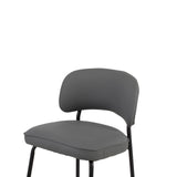 Blythe - Vegan Leather Bar Chair (Set of 2) - Gray