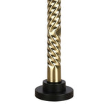 "Twist Elegance" Metal Table Lamp (Set of 2) - Matte Black / Soft Gold
