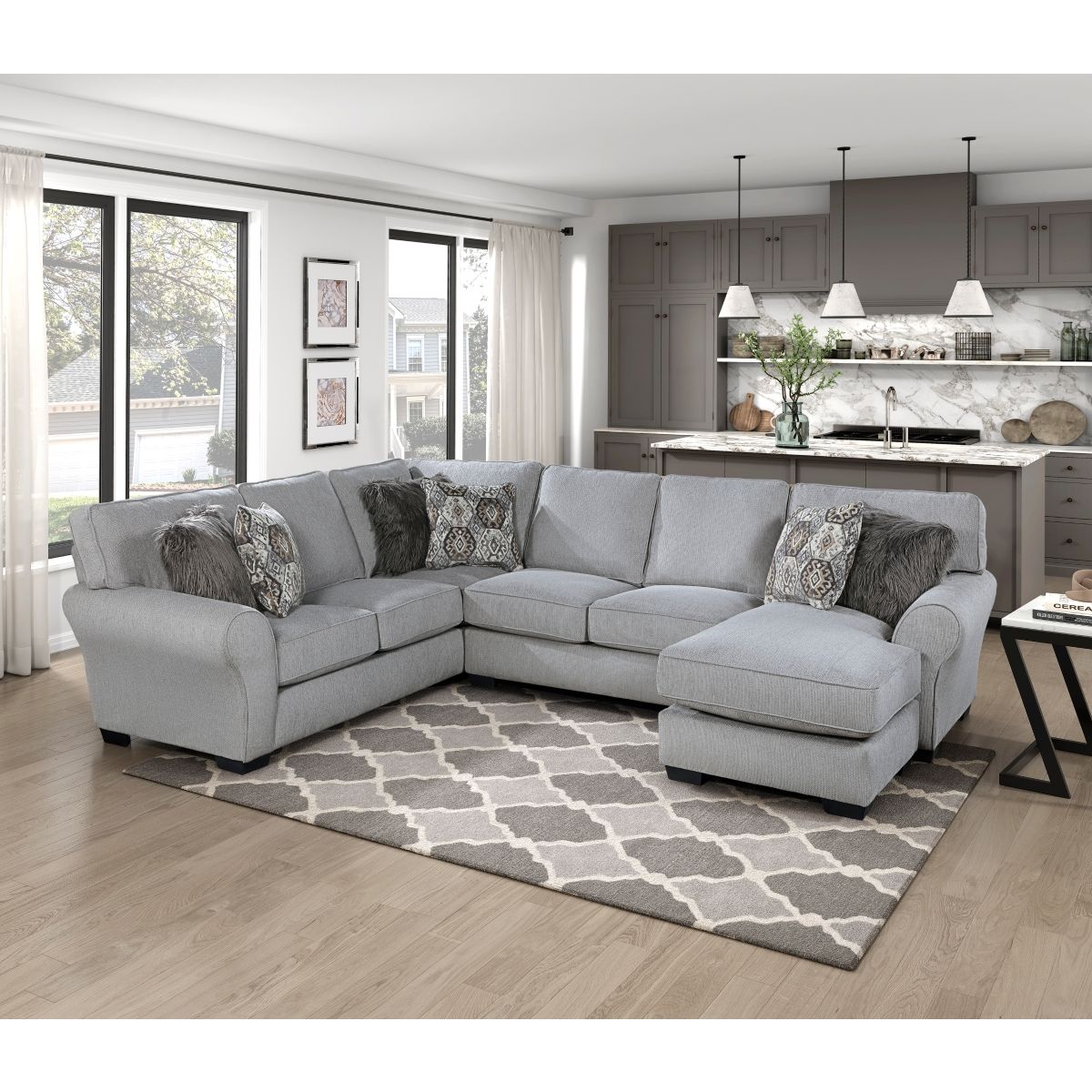 Kieran - 2 Piece Reversible Sectional - Gray