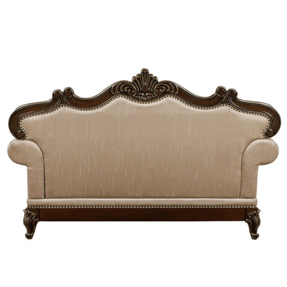 Balthasar - Sofa & Loveseat - Cherry / Beige