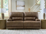 Furniture City - MS - Ashley Furniture - Beckley Place Living Room - 2 Seat PWR REC Sofa ADJ HDREST / Earth - PC9180247