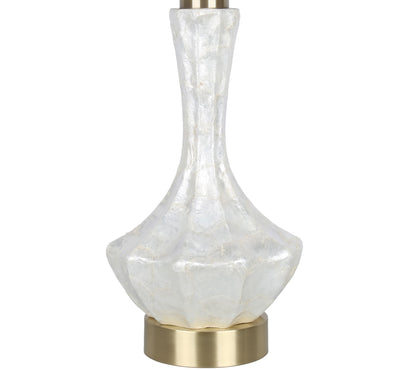 Crystal Shell Capiz Shell & Metal Table Lamp (Set of 2) - White Shell / Soft Gold