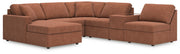 Furniture City - MS - Ashley Furniture - Modmax Sectional - RAF 6-Piece Sectional with Chaise / Spice - 92102S21