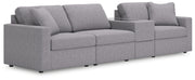 Furniture City - MS - Ashley Furniture - Modmax Sectional - RAF 4-Piece Sectional / Granite - 92104S29