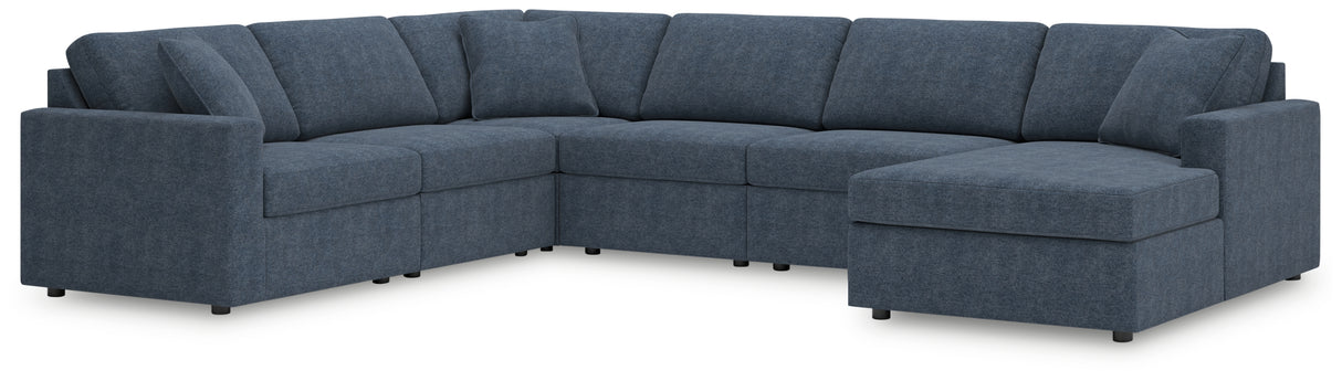 Furniture City - MS - Ashley Furniture - Modmax Sectional - RAF 6-Piece Sectional with Chaise / Ink - 92121S46