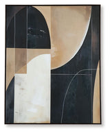 Ewanford - Wall Art - Black / Brown / Tan