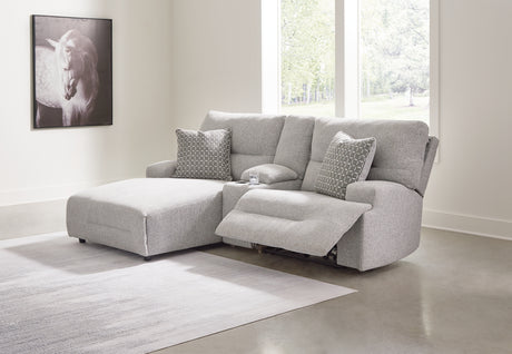 Furniture City - MS - Ashley Furniture - Acklen Place Sectional - 2-Piece Power Reclining Sectional / Navy - 93607S16