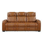 Apex - Power Double Reclining Sofa With Center Drop-Down Cup Holders, Power Headrests, Storage Arms With Cup Holders, Reading Lights, Wireless Charger, Air Massage And Heat, LED Lighting And Charging Ports