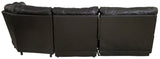 Como - 5 Piece Italian Leather Match Reclining Sectional
