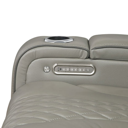 Apex - Power Double Reclining Sofa With Center Drop-Down Cup Holders, Power Headrests, Storage Arms With Cup Holders, Reading Lights, Wireless Charger, Air Massage And Heat, LED Lighting And Charging Ports