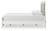 Zuraleus - Upholstered Panel Platform Bed With Roll Slats