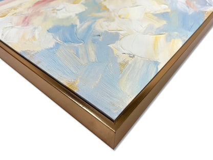 Saltwater Reverie I - 28 X 40 - Hand-Embellished Canvas In Frame - Teal