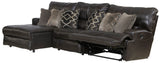 Como - 3 Piece Italian Leather Match Reclining Sectional