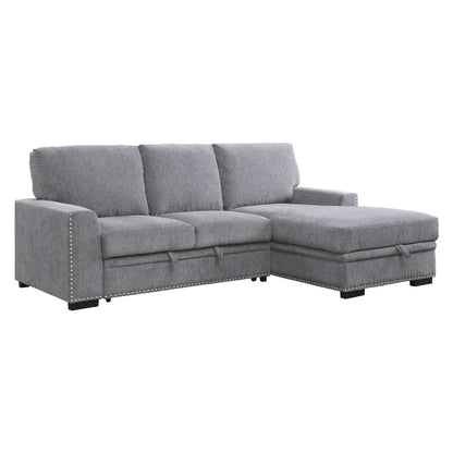 Morelia - 2 Piece Sectional With Pull-Out Bed And Chaise With Hidden Storage