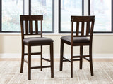 Haddigan - Upholstered Barstool (Set of 2) - Dark Brown