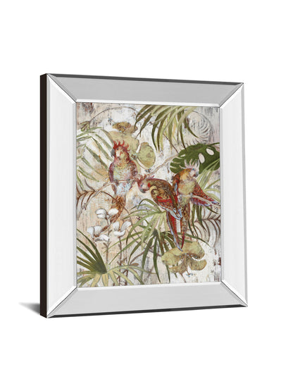 Let's Talk By Sofi Taylor - Mirror Framed Print Wall Art - Green