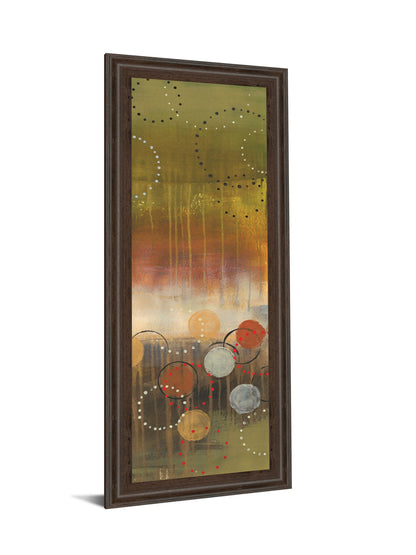 Circles In Panel Il By Jeni Lee -Framed Print Wall Art - Light Brown
