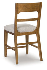 Cabalynn - Upholstered Barstool (Set of 2) - Oatmeal / Light Brown