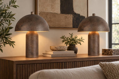 Bronze Canopy - 17 X 13 - Metal Accent Lamp (Set of 2) - Textured Antique Bronze