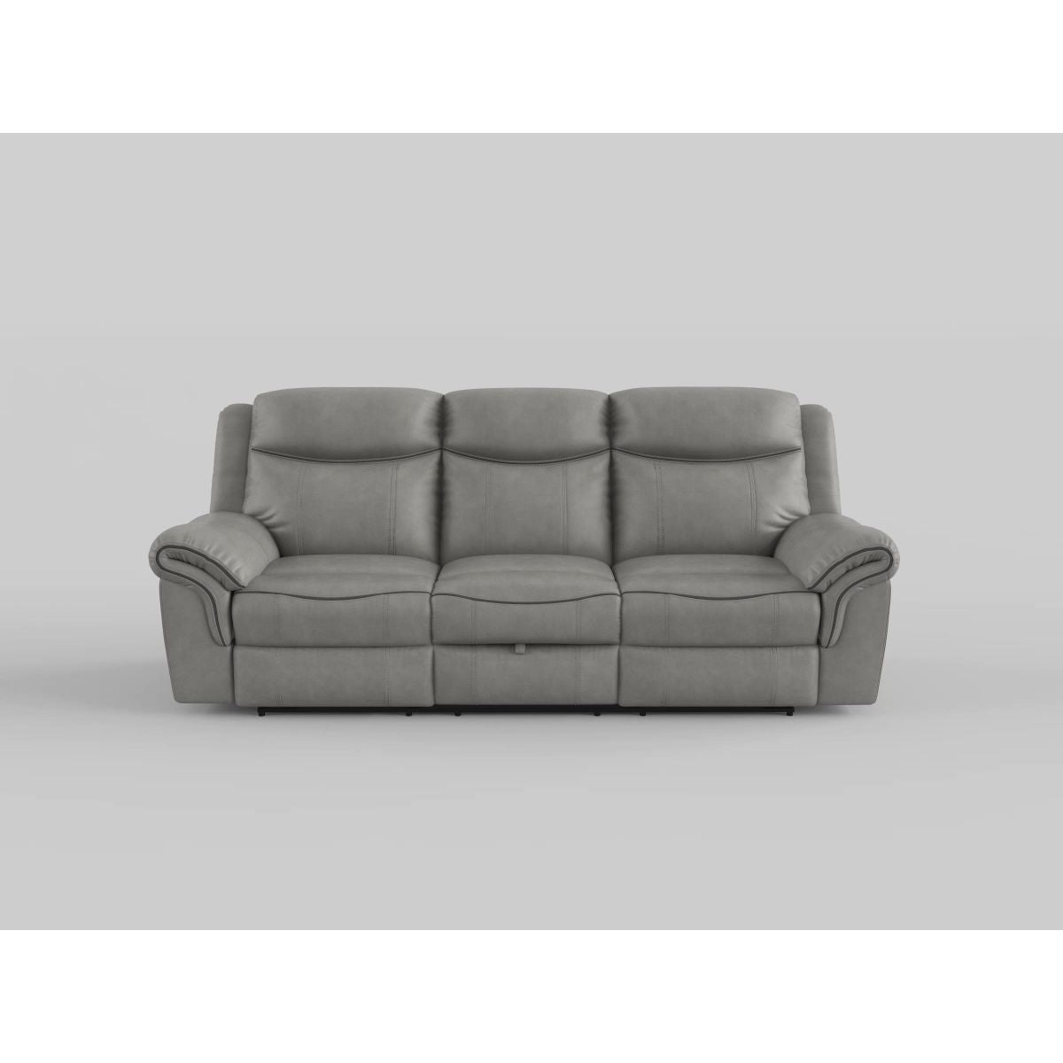 Aram - Double Reclining Sofa With Center Drop-Down Cup Holders, Receptacles, Hidden Drawer And USB Ports
