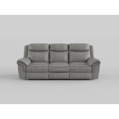 Aram - Double Reclining Sofa With Center Drop-Down Cup Holders, Receptacles, Hidden Drawer And USB Ports