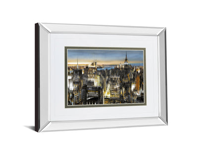 Big City By Alan Lambert - Mirror Framed Print Wall Art - Gray