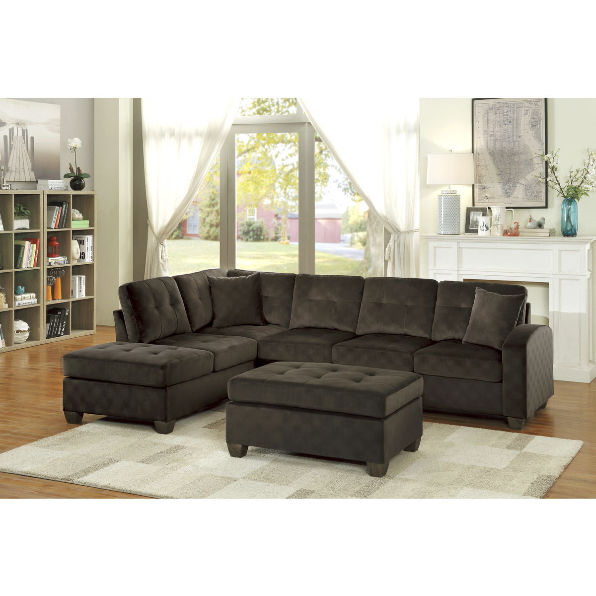 Emilio - 2 Piece Reversible Sectional With Chaise