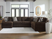 Furniture City - MS - Ashley Furniture - Midnight-Madness Sectional - RAF 4-Piece Sectional with Chaise / Chocolate - 98104S4