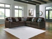 Furniture City - MS - Ashley Furniture - Midnight-Madness Sectional - RAF 5-Piece Sectional / Chocolate - 98104S26