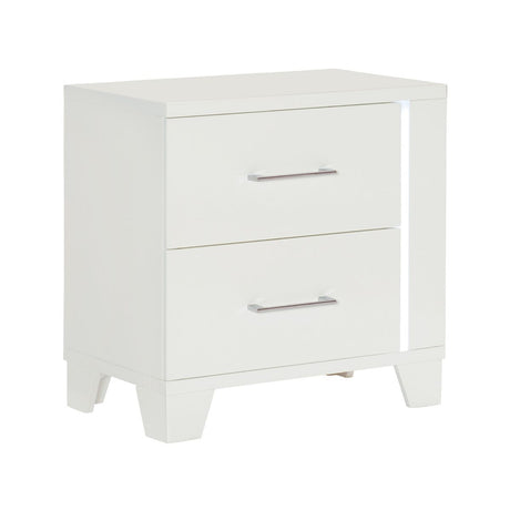 Kerren - Nightstand WIth LED Lighting - White