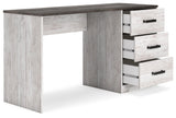 Shawburn - Home Office Desk - White / Dark Charcoal Gray