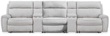 Furniture City - MS - Ashley Furniture - Social Pointe Sectional - 5-Piece Reclining Sectional with Storage Consoles / Pearl/Ash - PC98802S39