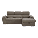 Ferriday - 2 Piece Sectional With Adjustable Headrests, Pull-Out Bed And Right Chaise With Hidden Storage