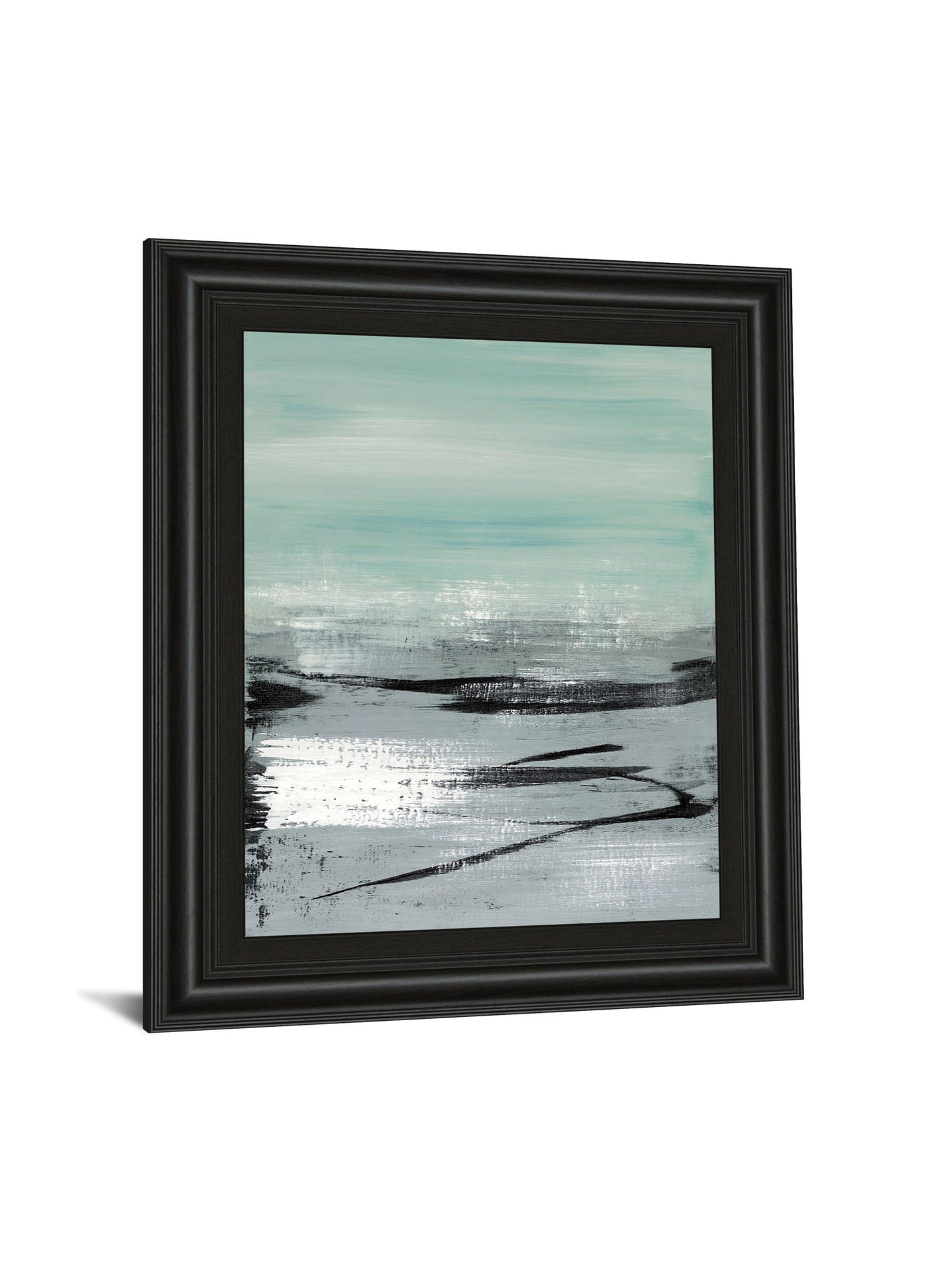 Beach Il By Heather Mcalpine - Framed Print Wall Art - Light Blue