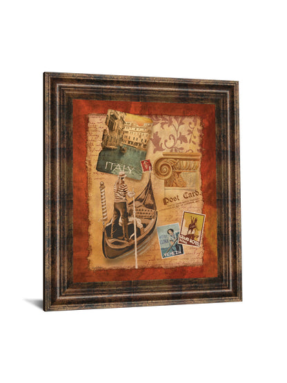 Memories Of Italy By Conrad Knutsen - Framed Print Wall Art - Light Brown
