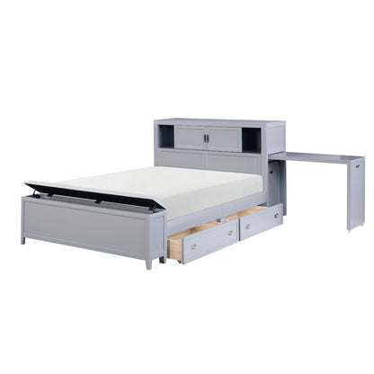 Sloane - Bookcase Bed With Hidden Desk, Stool And Storage Bench