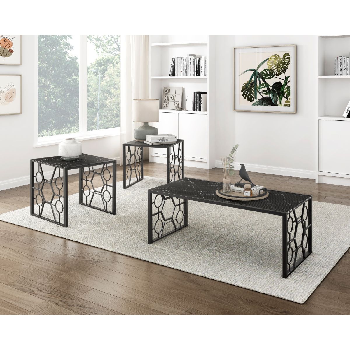 Melody - 3 Piece Pack Occasional Set - Black