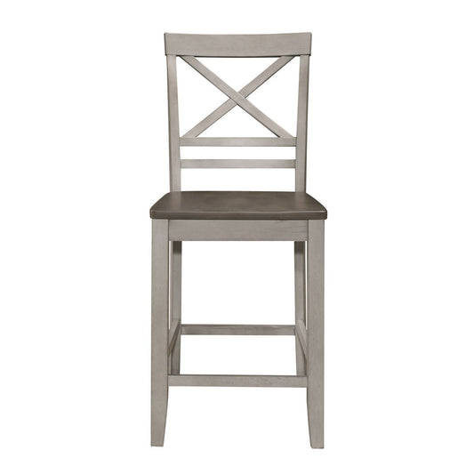Brightleaf - Counter Height Chair (Set of 2) - Brown / Gray