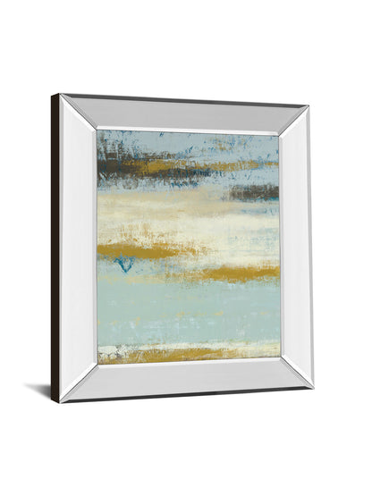 Ocean View By Vindedzis - Mirror Framed Print Wall Art - Light Blue