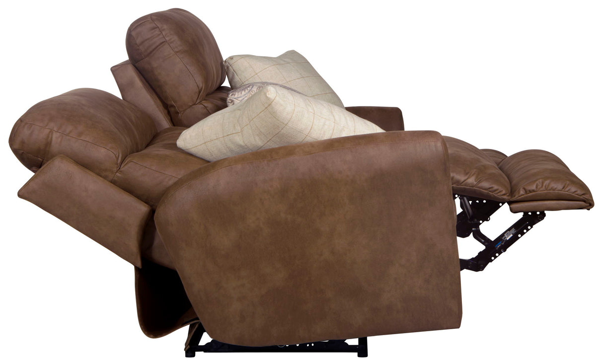 Justine - Lay Flat Reclining Sofa - Burlap