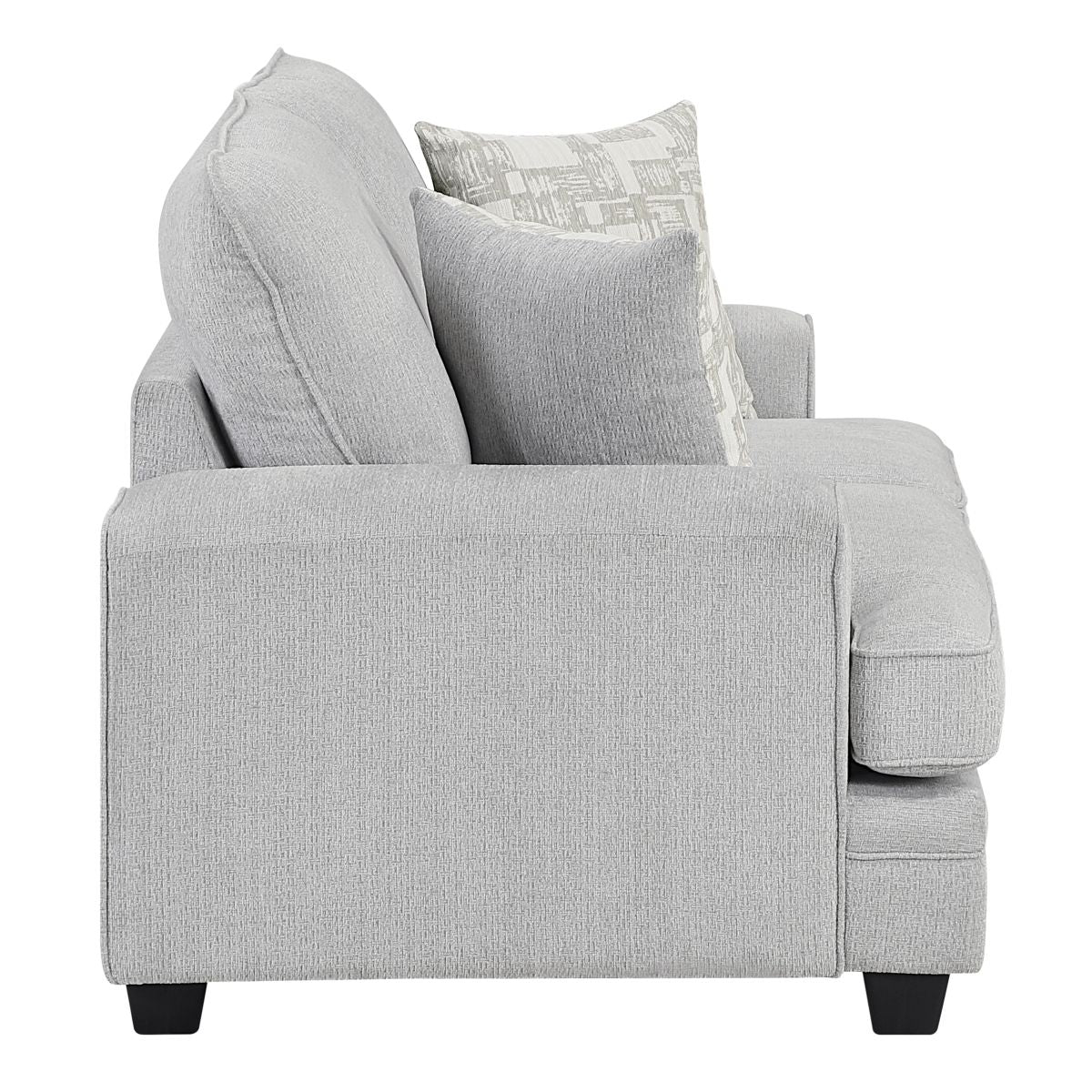 Sarah - Sofa & Loveseat - Pearl Silver