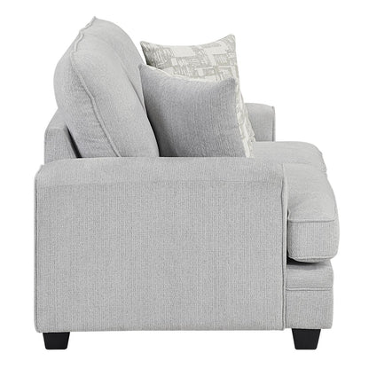 Sarah - Sofa & Loveseat - Pearl Silver