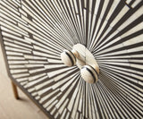 Amika - 2 Door Sunburst Bone Cabinet - Black