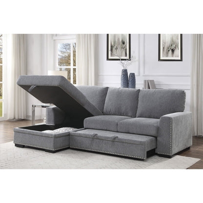 Morelia - 2 Piece Sectional With Pull-Out Bed And Chaise With Hidden Storage