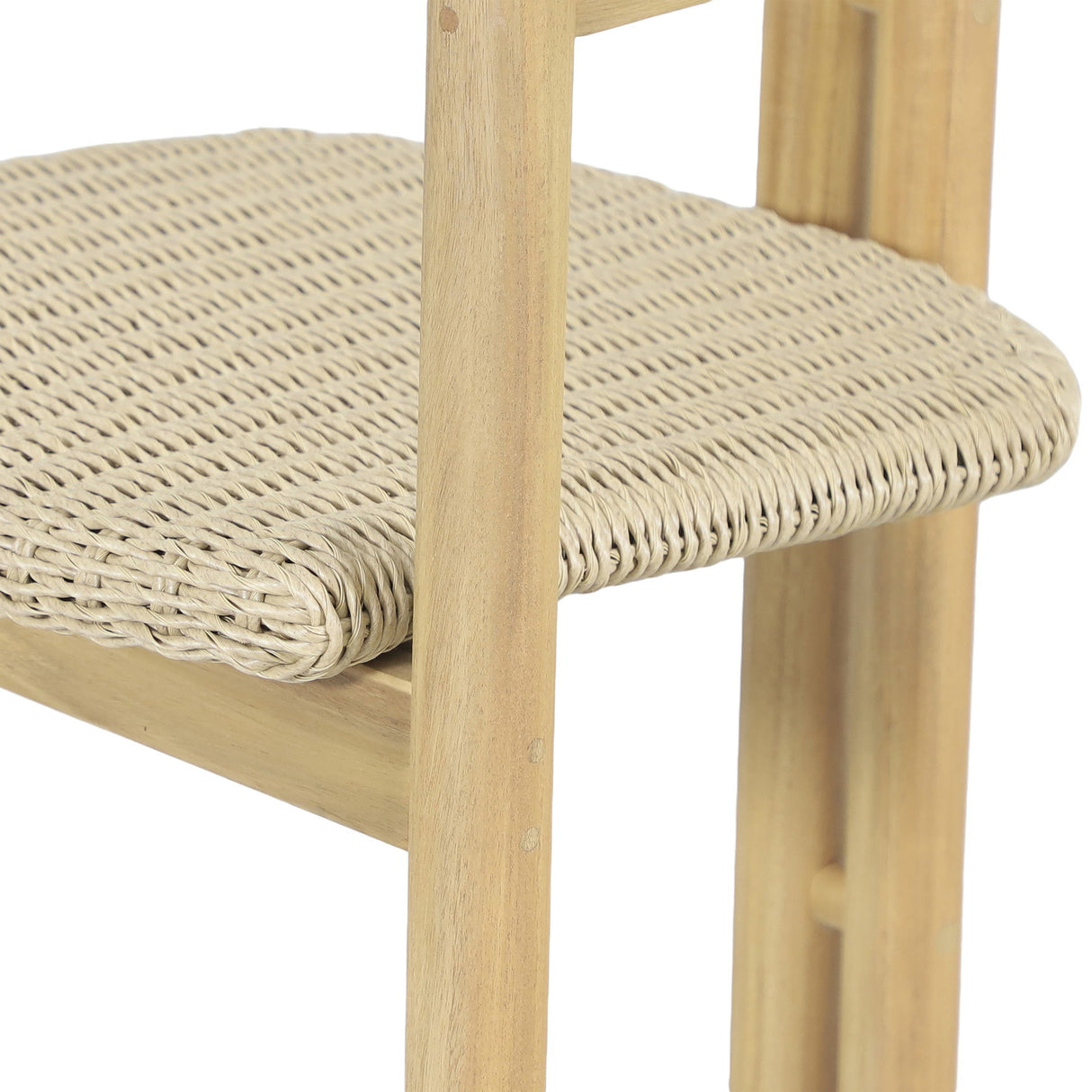 Sedona - Wood And Wicker Patio Dining Chair (Set of 2) - Natural / Brown