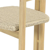 Sedona - Wood And Wicker Patio Dining Chair (Set of 2) - Natural / Brown