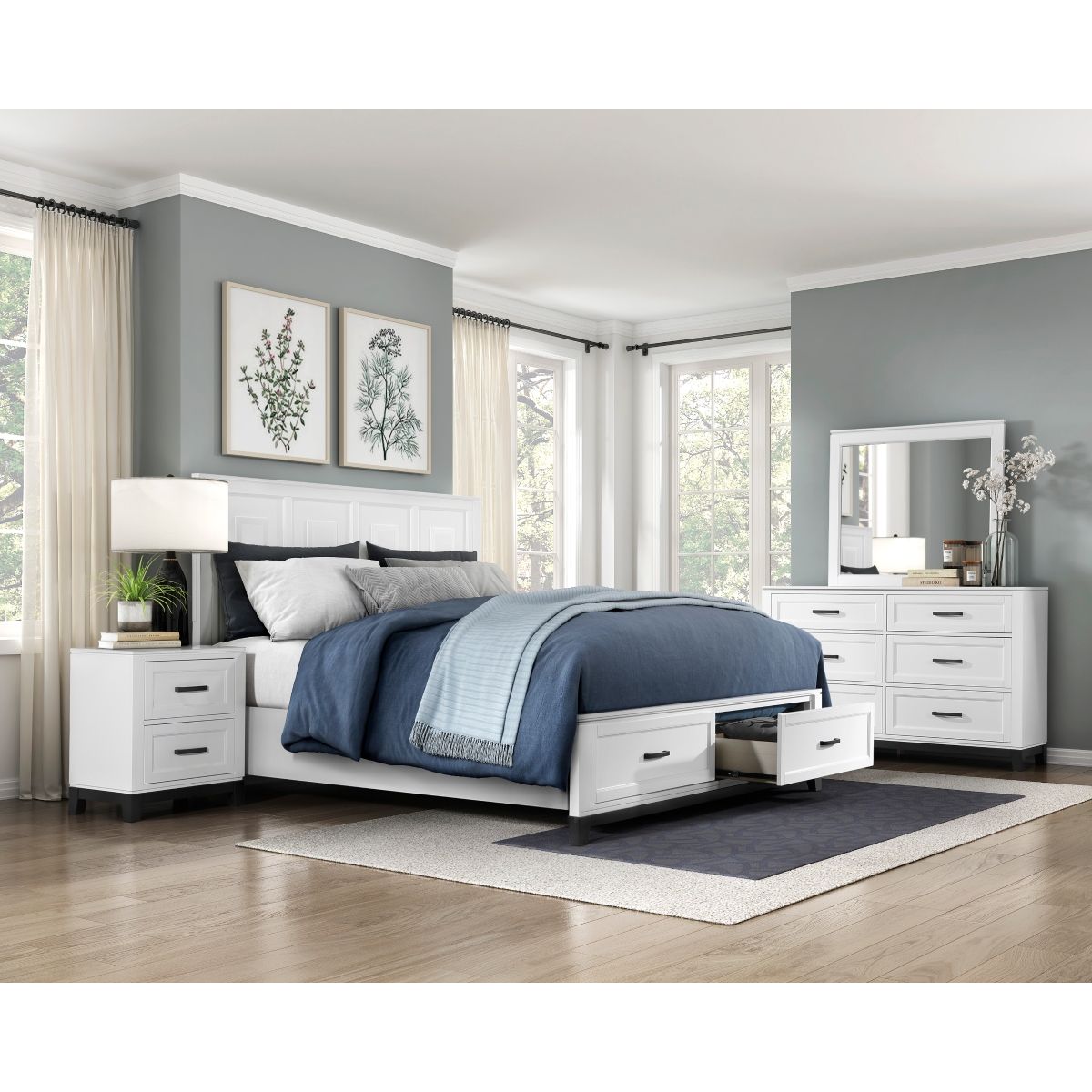 Garretson - Platform Bed With Footboard Storage